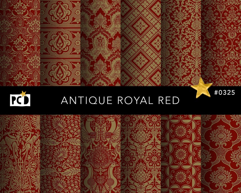 Vintage Scrapbook Printable Paper Digital Paper Pack Seamless Decorative Endpaper Design Old Ornamental Pattern