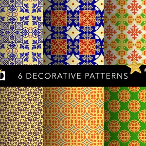 Vintage Scrapbook Printable Paper | Old Medieval Endpaper Pattern | Middle Ages Decorative Print Design | Digital Paper Pack