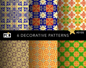 Papier médiéval à carreaux géométriques sans couture | Fichier de carrelage 300 DPI | Papiers vintage et impressions de décoration d'église