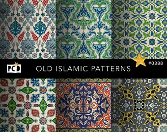 Vieux modèles sans couture de tuile islamique d'Iznik | Un atout de conception Web floral dynamique | Papier cadeau | pages de garde | Papier peint POD | 300 ppp