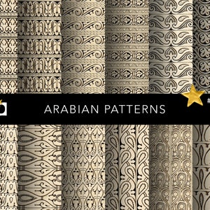 Patrones árabes árabes antiguos / papeles imprimibles decorativos de Oriente Medio