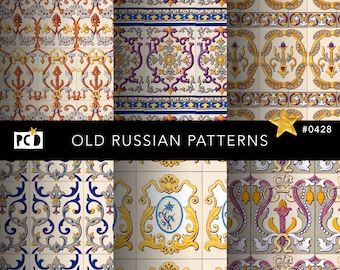 Antique Russian Patterns Ornamental Printable Papers | Etsy
