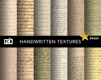 Handwritten Script Textures | Distressed Junk Journal Backgrounds | Faux Vellum Historical Paper | Scrapbooking Sheets | endpapers | 8.5x11