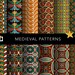 Medieval Printable Paper Patterns | Old Middle Ages Seamless Decorative ...