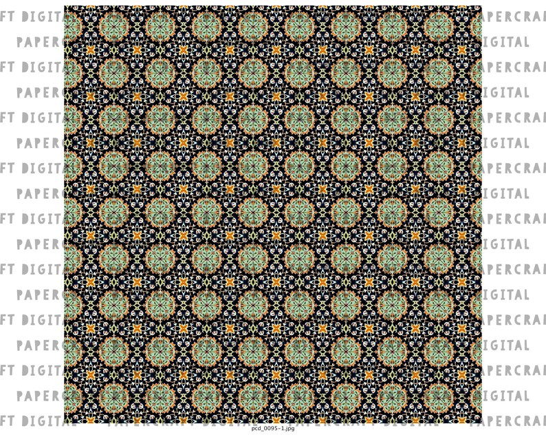 Vintage Scrapbook Printable Paper Old Medieval Endpaper Pattern