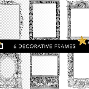 Illuminated Manuscript Border | Medieval Decorative Frame | Vintage Digital Paper Pack