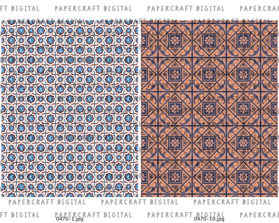 12 römische Mosaik-Fliesenmuster | Antike Tessellation Digitales