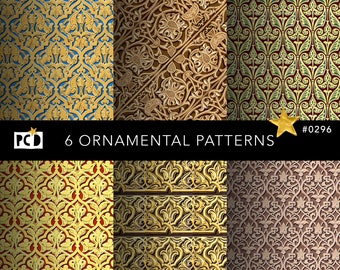 Papier ornemental mauresque sans couture | Fichier pour carrelage 300 dpi design sculpté | Papiers vintage et décoration de luxe | 12x12