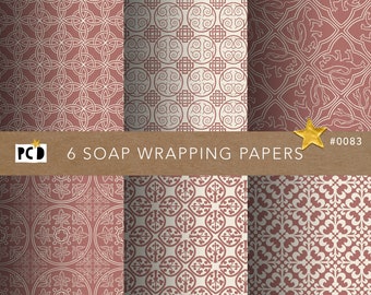 Pack numérique sans couture de papier d'emballage de savon | Motifs médiévaux en terre cuite 300 DPI | Papiers et pages de garde vintage | 12x12