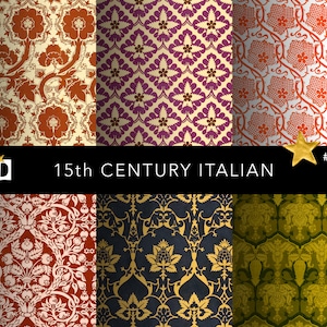 Druckbare Papiere | 15. Jahrhundert italienische Tapete Muster