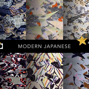 Modern Scrapbook Printable Paper | Abstract Japanese Pattern | Decorative Origami Print Design | Digital Paper Pack