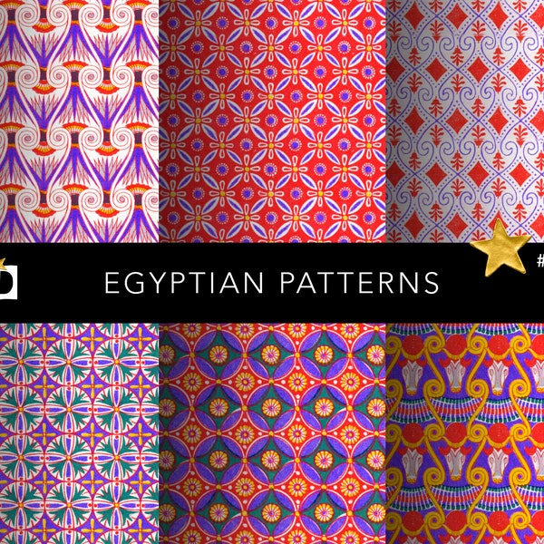 Ancient Egyptian Textile Patterns | Decorative Printable Papers