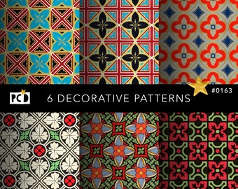 Gothic Medieval Digital Paper | Seamless Geometric Patterns for Junk Journals