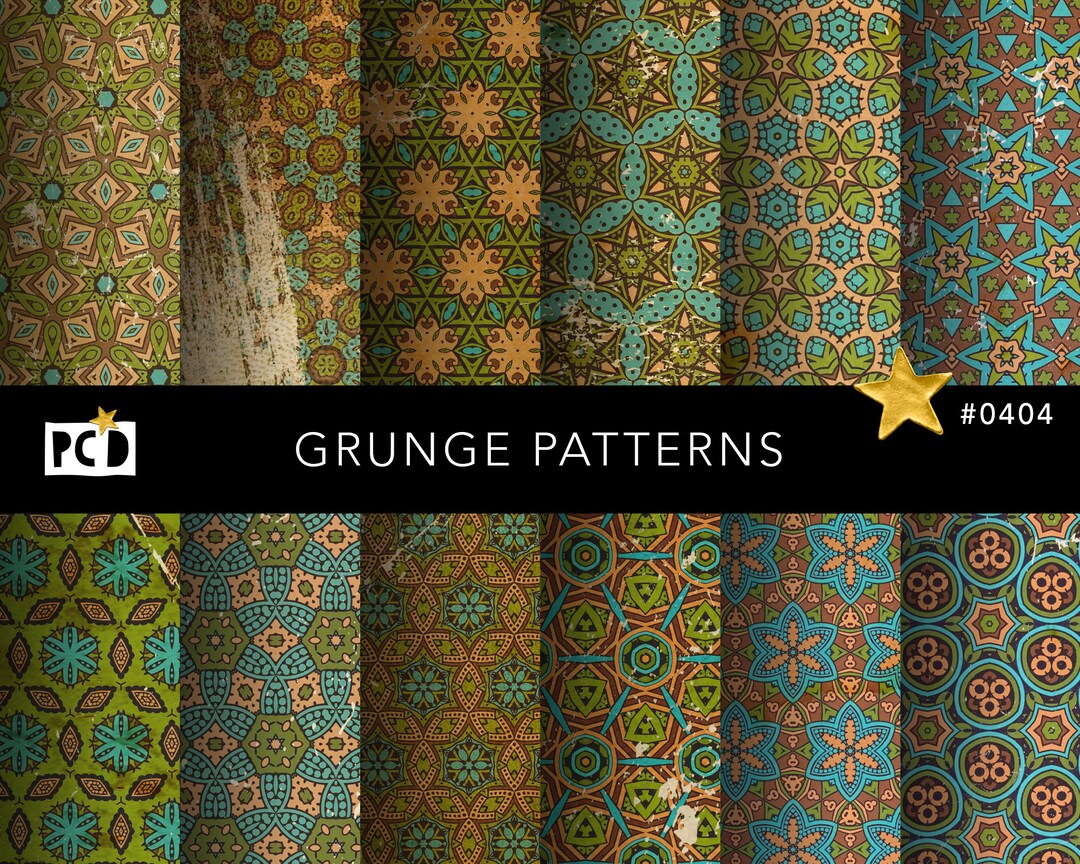 12 Grungy Geometric Patterns | Distressed Wallpaper Texture Digital ...