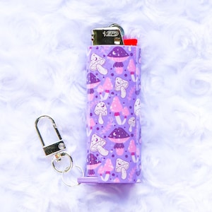 Lilac Fields - Holographic - Keychain Lighter Sleeve - Cute Lighter Case - Lighter Case - Lighter NOT Included!