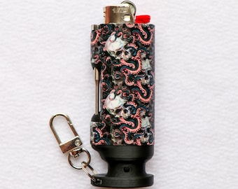 The Kraken - Bee Blazin' Lighter Sleeve - Hemp Wick Lighter w/ Pokie - Stoner Lighter Sleeve - BIC Lighter Not Included