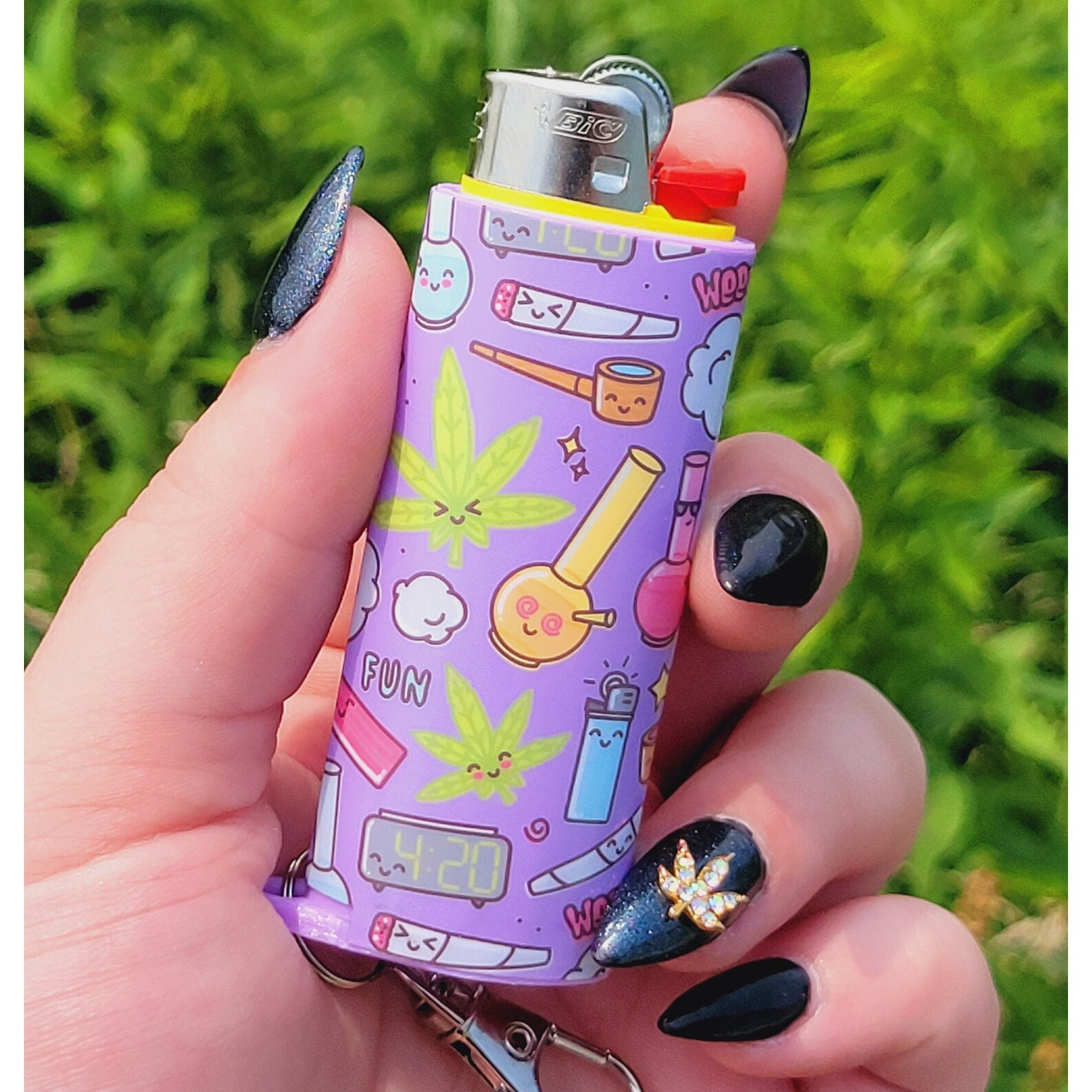 Kawaii Stoner Keychain Lighter Sleeve Lighter Case Etsy
