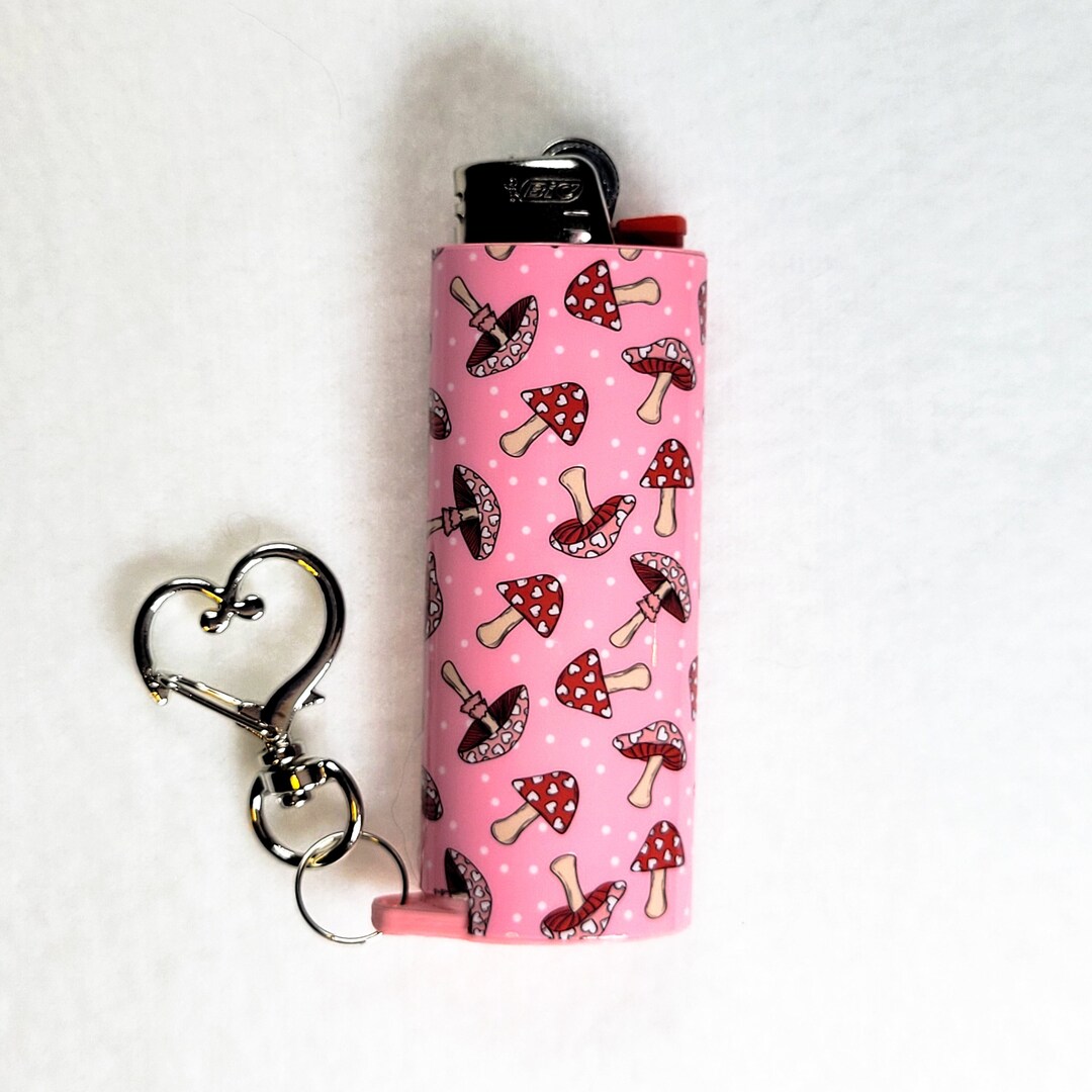 So Mush Love Keychain Lighter Sleeve W/ Heart Clasp Lighter Sleeve