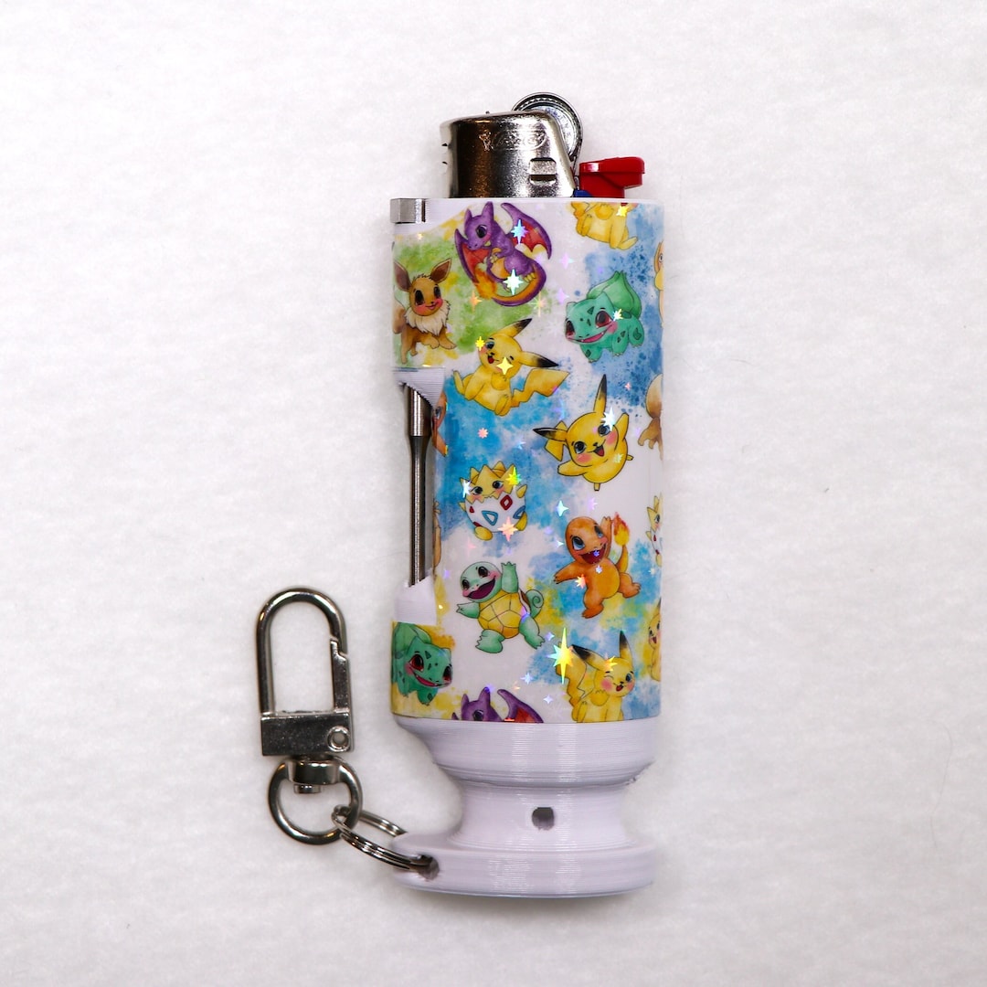 Poke Mash Up - Holographic - Bee Blazin' Lighter Sleeve - Hemp Wick Lighter w/ Pokie - BIC Lighter Not Included