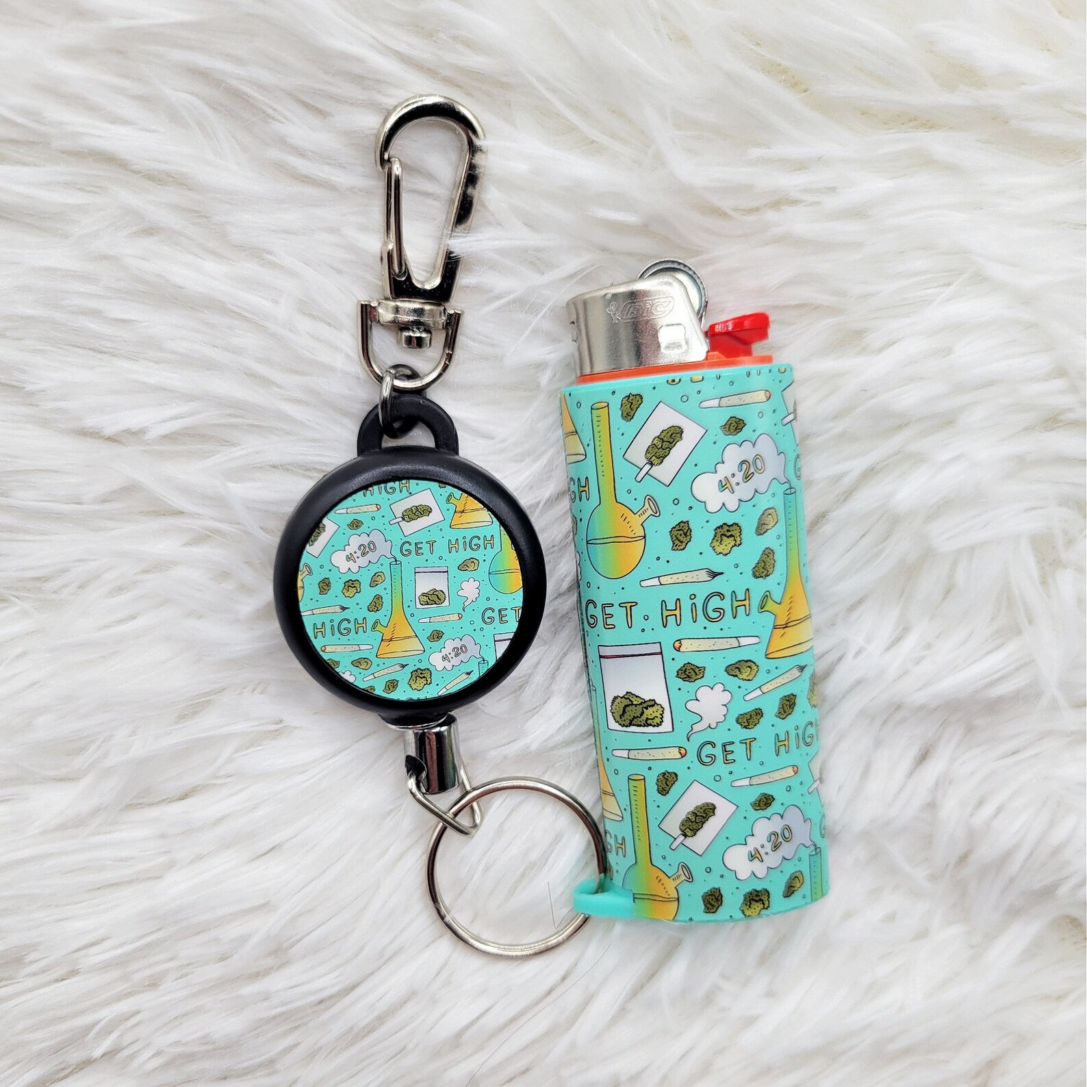Keychain Retractable Lighter Sleeve Lighter Case Keychain Etsy