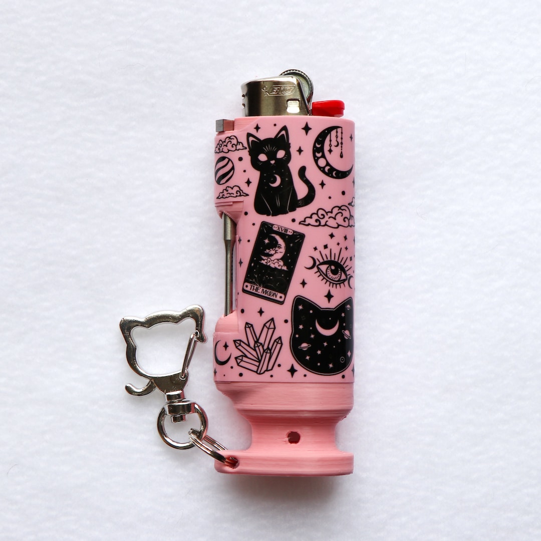 Cherry Pop Bee Blazin' Lighter Sleeve Hemp Wick Lighter W/ Pokie Aesthetic  Lighter Case BIC Lighter Not Included 