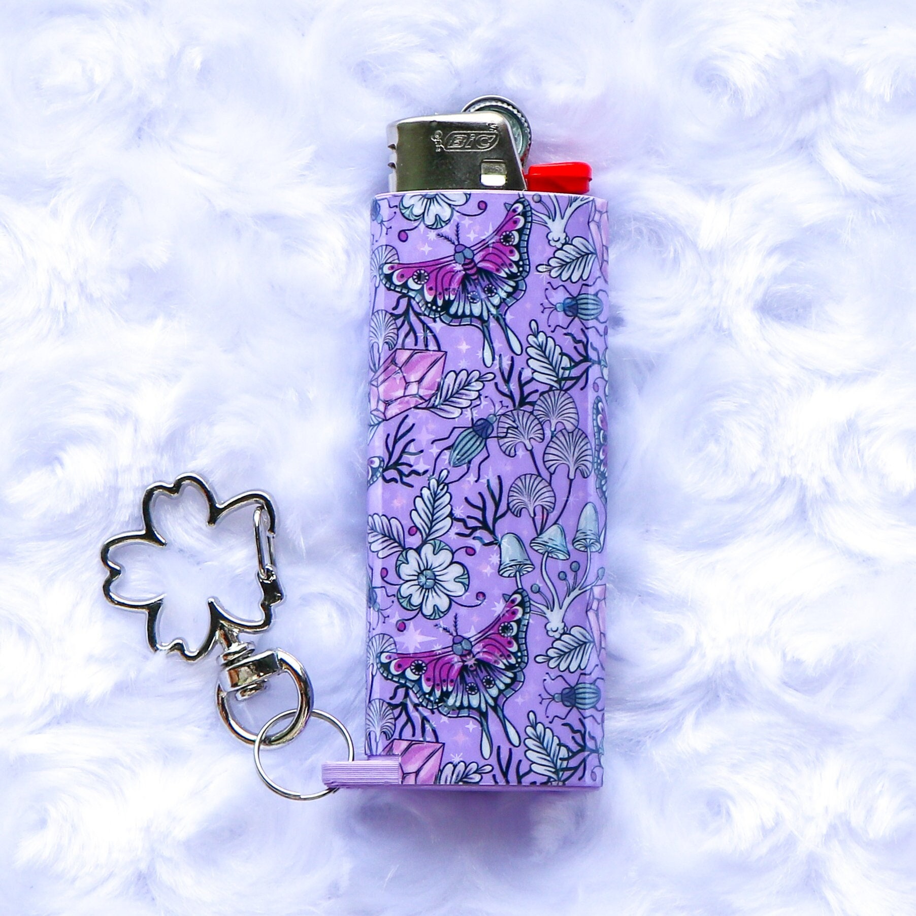 Lucklybestseller Metal Lighter Case Cover Holder Vintage Floral