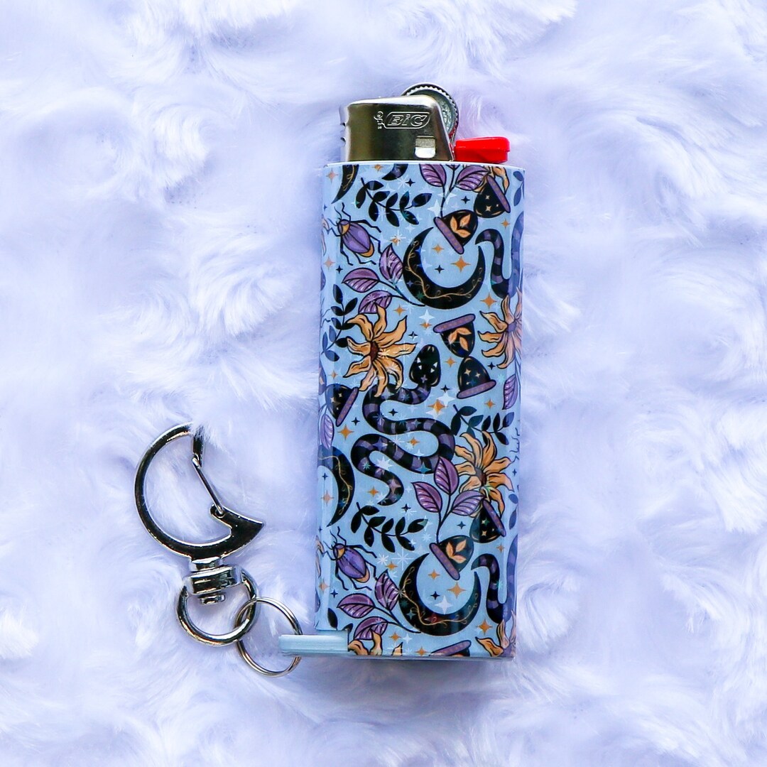 The Serpent's Garden Holographic W/ Moon Clasp Keychain Lighter Sleeve