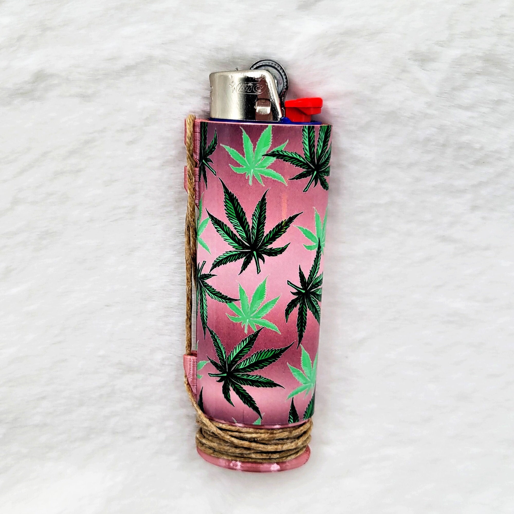 Cannabis Hemp Wick Lighter Case Hemp Wick Lighter Dispenser Etsy