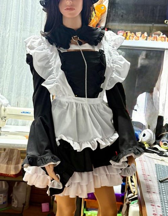 maid dress cute Pink Cute Cat Lolita Maid Dress Cosplay Costume Suit for Girls Woman Waitress Maid Party Costume