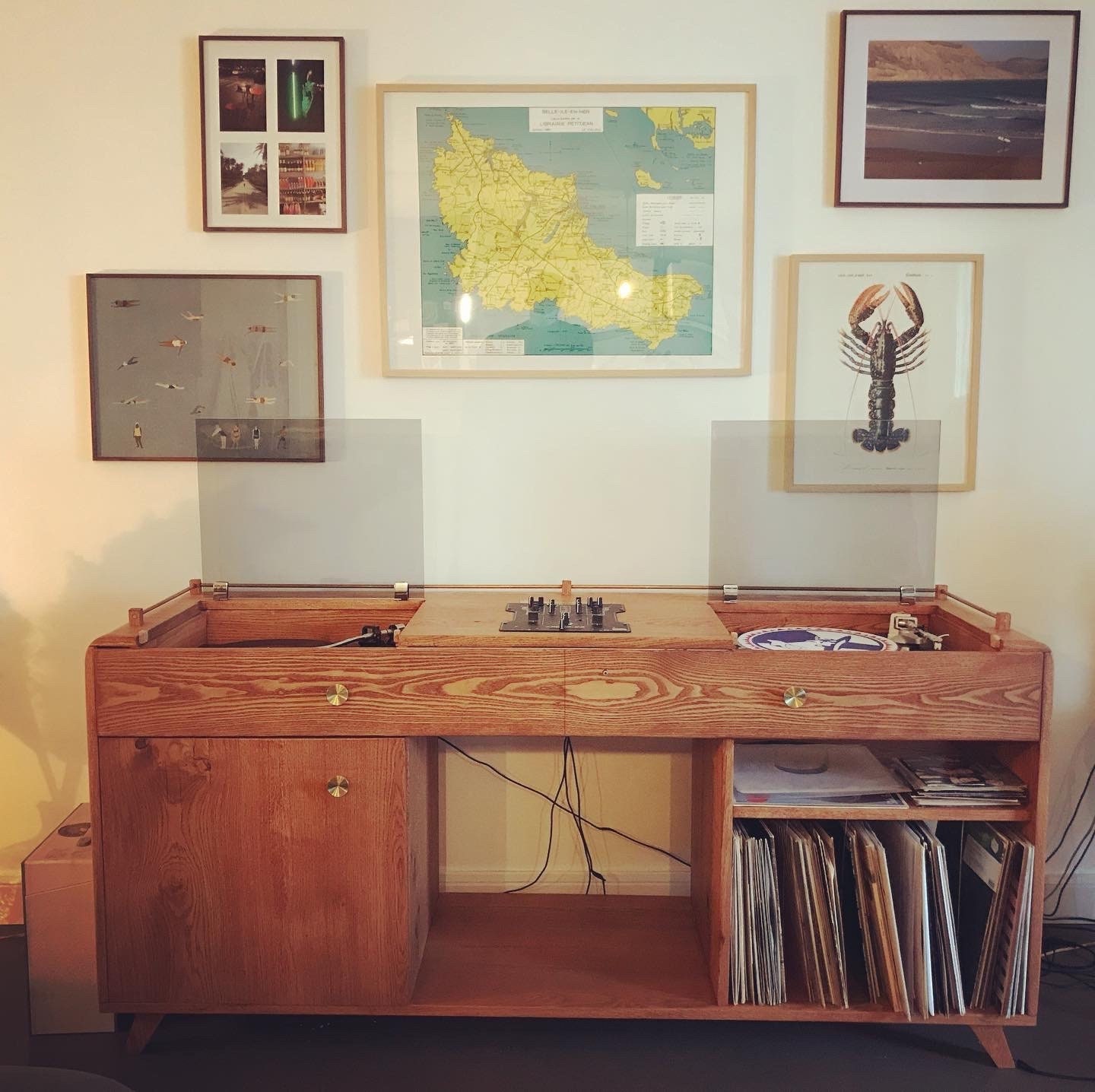 Meuble Vinyles, Rangement Platine, Meuble DJ, Rangement Disques, Unité de Rangement Vinyles, Console Platine, Support Lecteur de Disques.