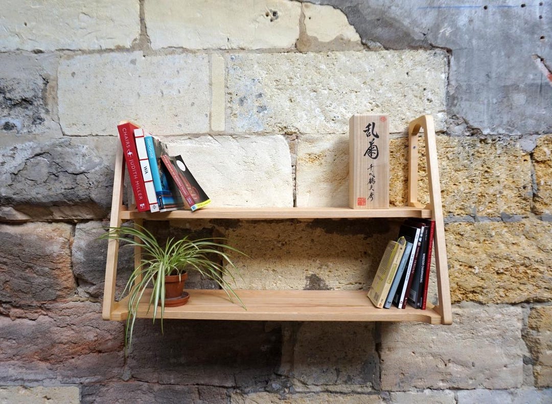 Visual Reference: Modern Wall Shelf Minimalist Wood Wall Shelf Mid Century Shelf