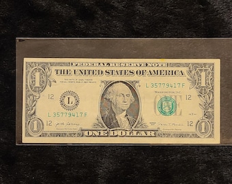 2017 One Dollar Bill Rare Error Misaligned Margin And Seal Error Dollar Bills
