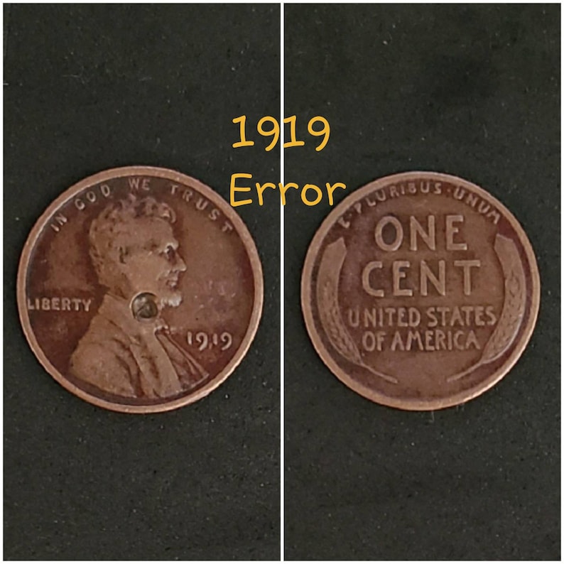 1919 Error Wheat Penny Lincoln Penny Error Wheat Pennies Error Etsy rare-1999-penny-worth-money-in-your-pocket-change-rare-pennies-to-look