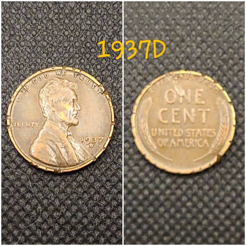 1937D Wheat Penny Lincoln Penny Rare Pennies Vintage Pennies Antique Pennies