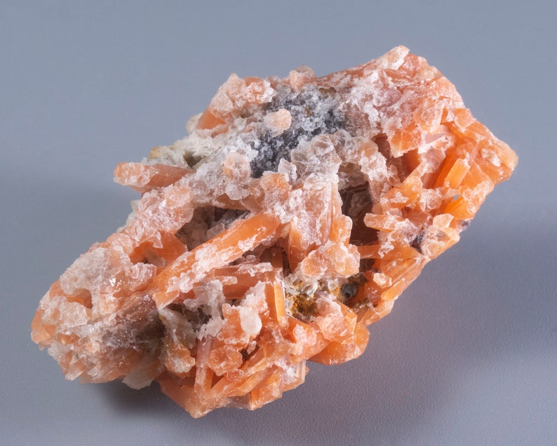 Natural orange quartz crystals cluster / Hematite quartz Etsy