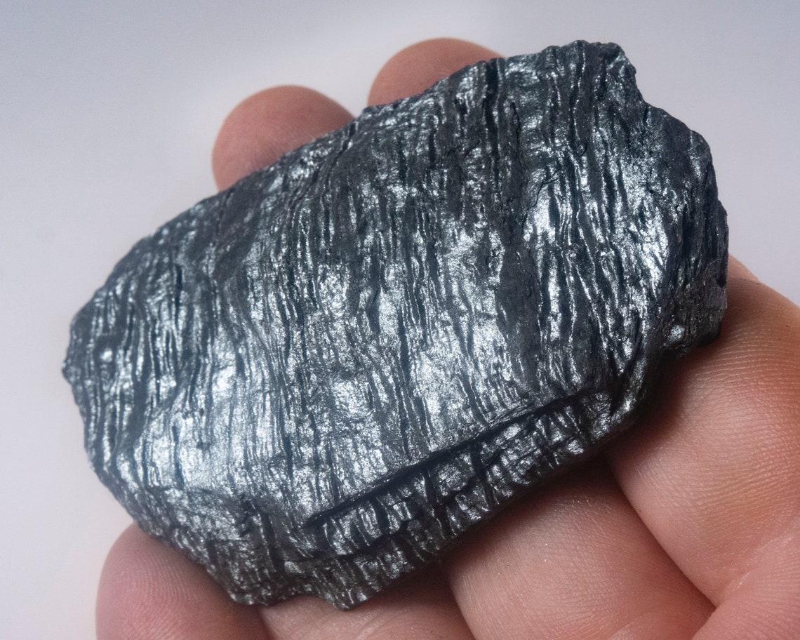 Shiny natural hematite / silver natural hematite stone / black Etsy