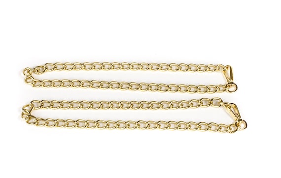 Chunky gold tone chain necklaces or belt