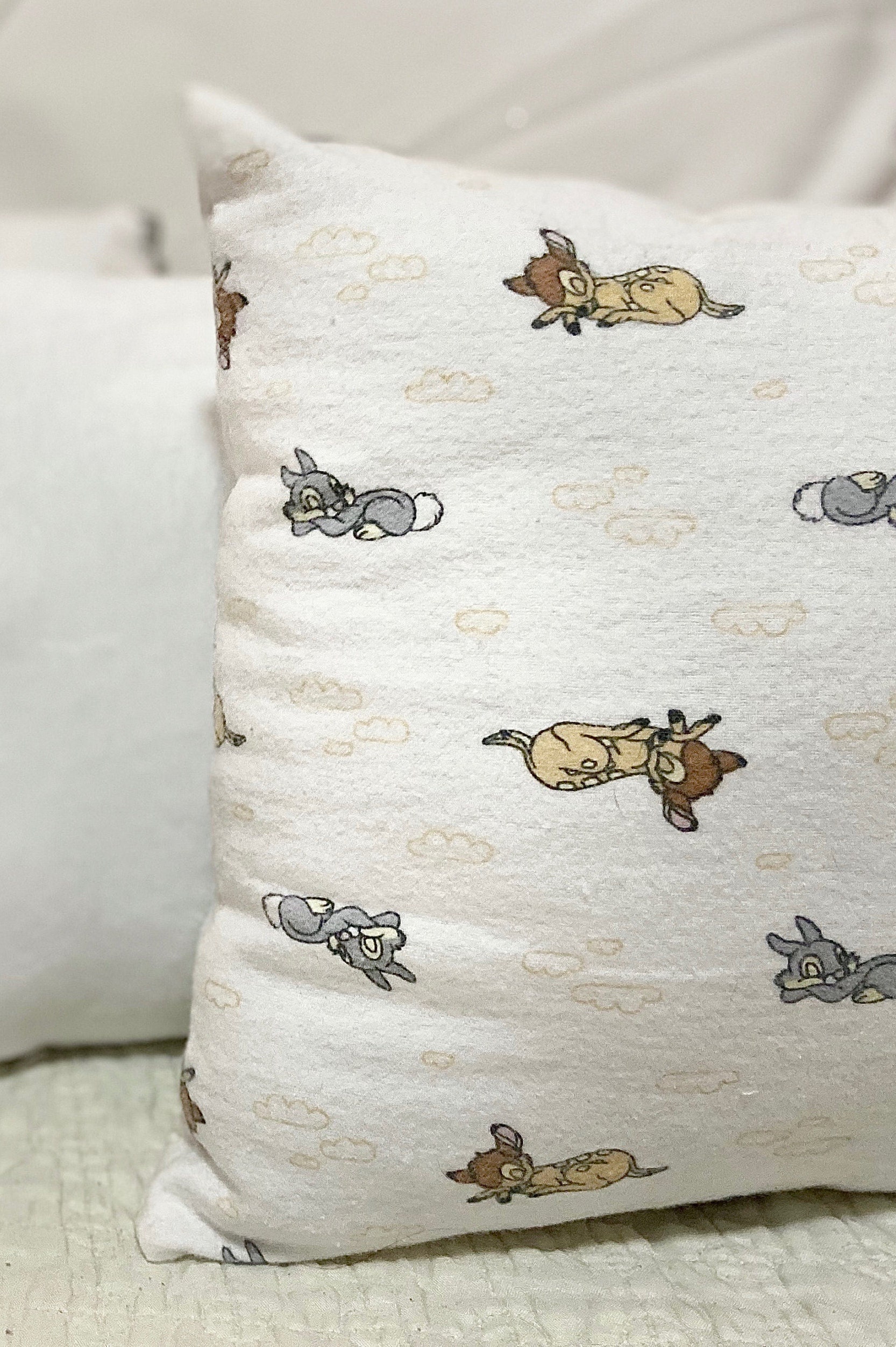 Sleeping Bambi Pillow with Plush Etsy