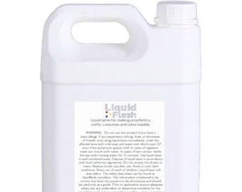 5 Litres Liquid Latex - Colours: Flesh Black Blue Red White Pink Clear Green Skin