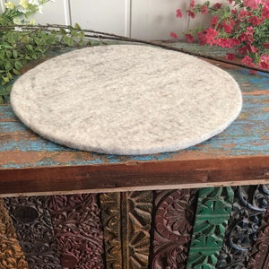 CHAIR CUSHION FELTED, Light Grey, Round or Square, Felt Cushion,