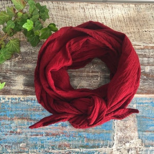 Scarf in many colors, for young and old to knot, cotton crepe, similar to muslin, 100% organic cotton image 6