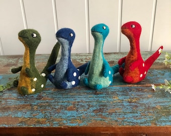 DINOSAUR, handmade from pure wool, felt animal, decorative figure, animal figure, egg warmer, toy figure, felt figure
