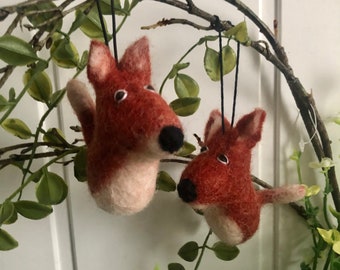 FUCHS Anhänger aus Filz, Handarbeit, Filzfigur, Baumschmuck