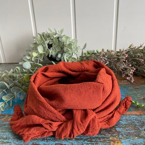 Scarf in many colors, for young and old to knot, cotton crepe, similar to muslin, 100% organic cotton image 4