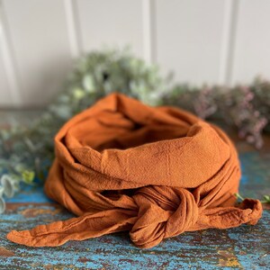 Scarf in many colors, for young and old to knot, cotton crepe, similar to muslin, 100% organic cotton image 3