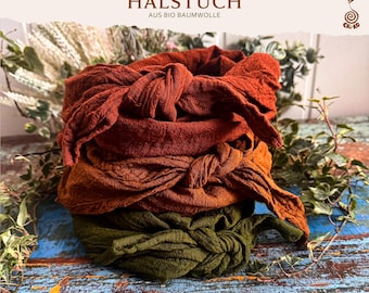 HALSTUCH Bio Baumwolle• große Farbauswahl• Naturtöne• Dreieckstuch Damen Herren Kinder• Kopftuch Sonnenschutz Bandana• Naturmode • Bohostyle