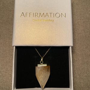 Citrine Necklace for Abundance and Positivity | Manifestation Crystal Pendant
