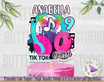 Tik Tok Cake Topper Printable Etsy Tik Tok Cake Topper Printable Etsy