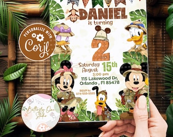 Editable Safari Party Invitation, Safari Party Theme Invitation, Safari Invite   Party Theme , Safari Invite,  Safari  Birthday Party theme