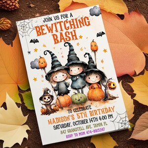 Editable Halloween  Invitation  Halloween Invitation ,  Halloween Invitation Halloween Party,  Birthday Bash Invite,  Instant Download